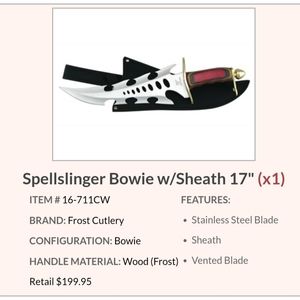 Spellslinger Bowie w/Sheath 17" 